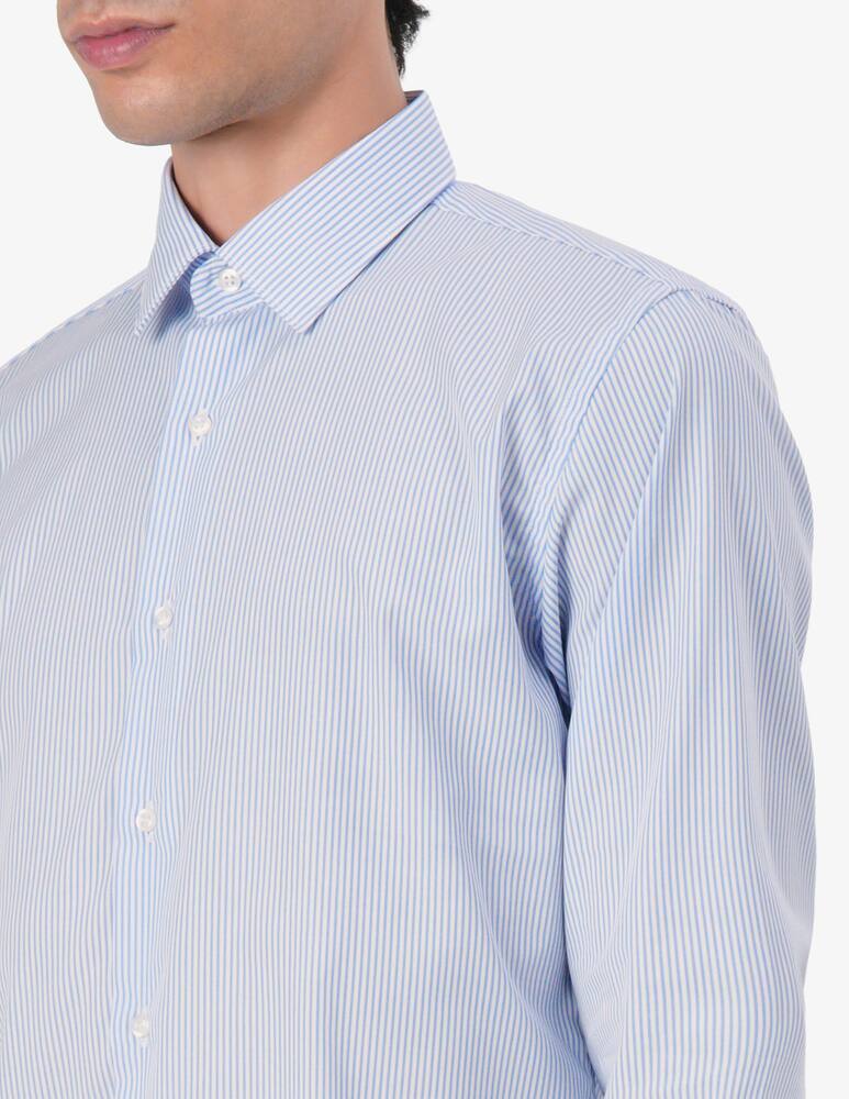 rinascente Sartoria Italiana Striped poplin modern no iron shirt