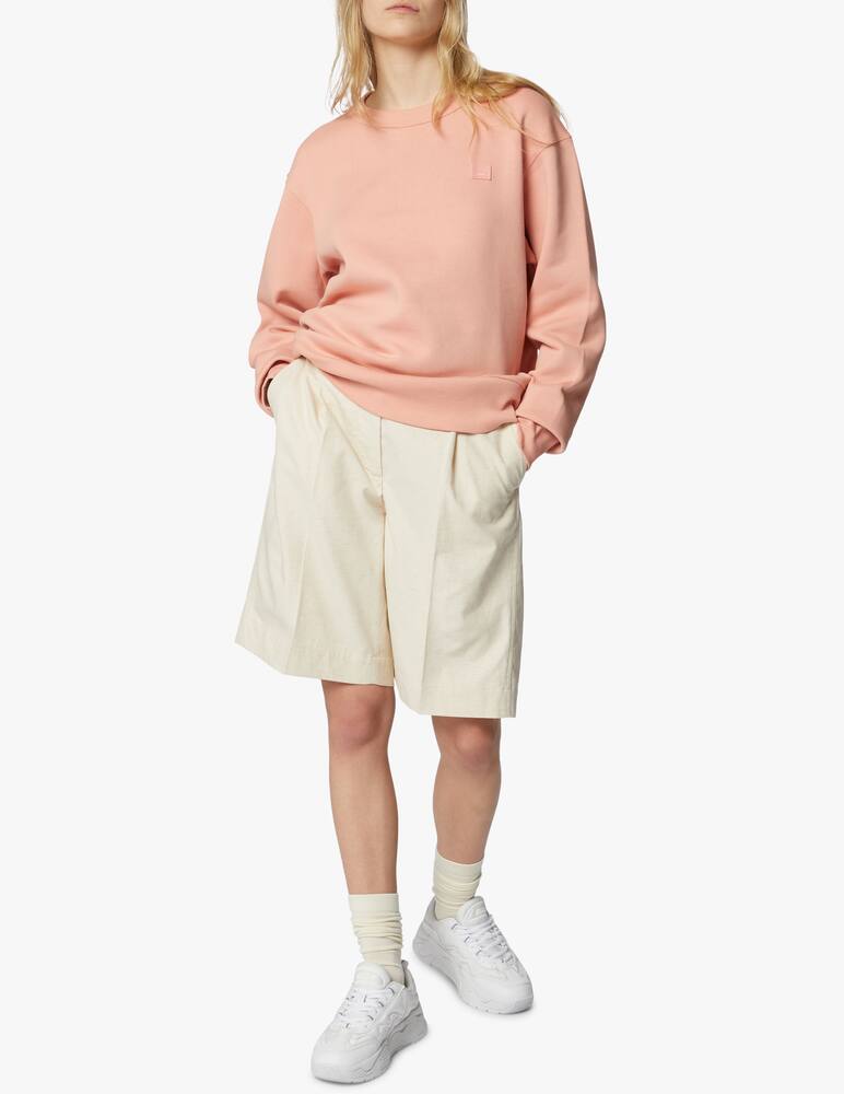 rinascente Acne Studios Felpa girocollo in cotone - rosa