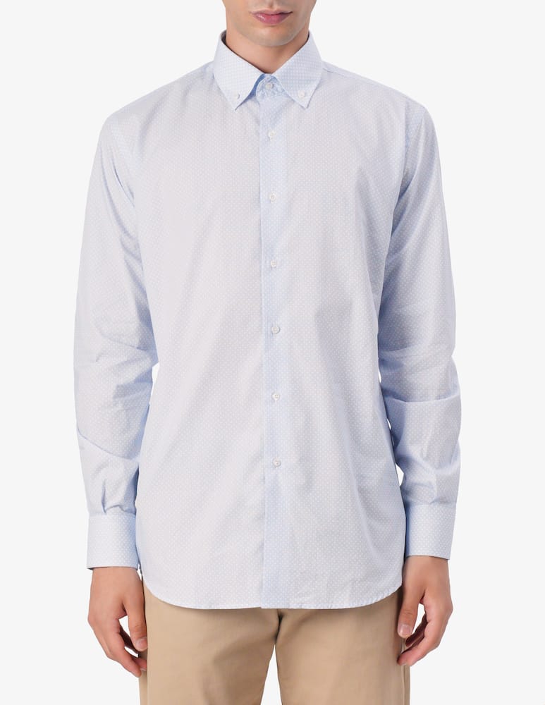 rinascente Sartoria Italiana Camicia regular zephir con microfantasia