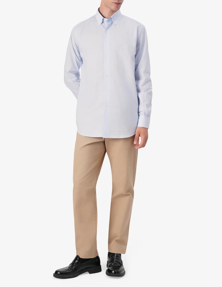 rinascente Sartoria Italiana Camicia regular zephir con microfantasia