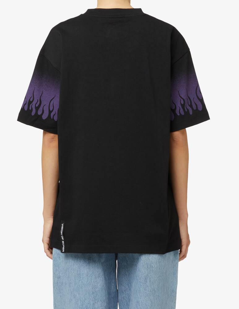 rinascente Vision of Super T-shirt Violet Flames - Nero