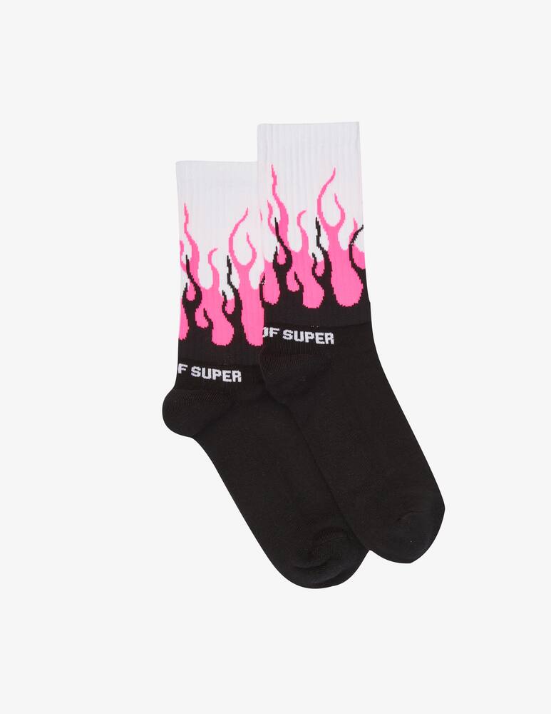 rinascente Vision of Super Socks double flames - Black
