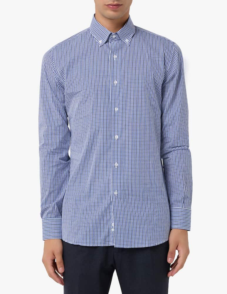 rinascente Sartoria Italiana Poplin check shirt