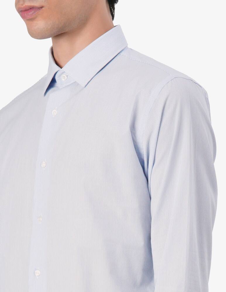 rinascente Sartoria Italiana Modern fit striped popeline shirt