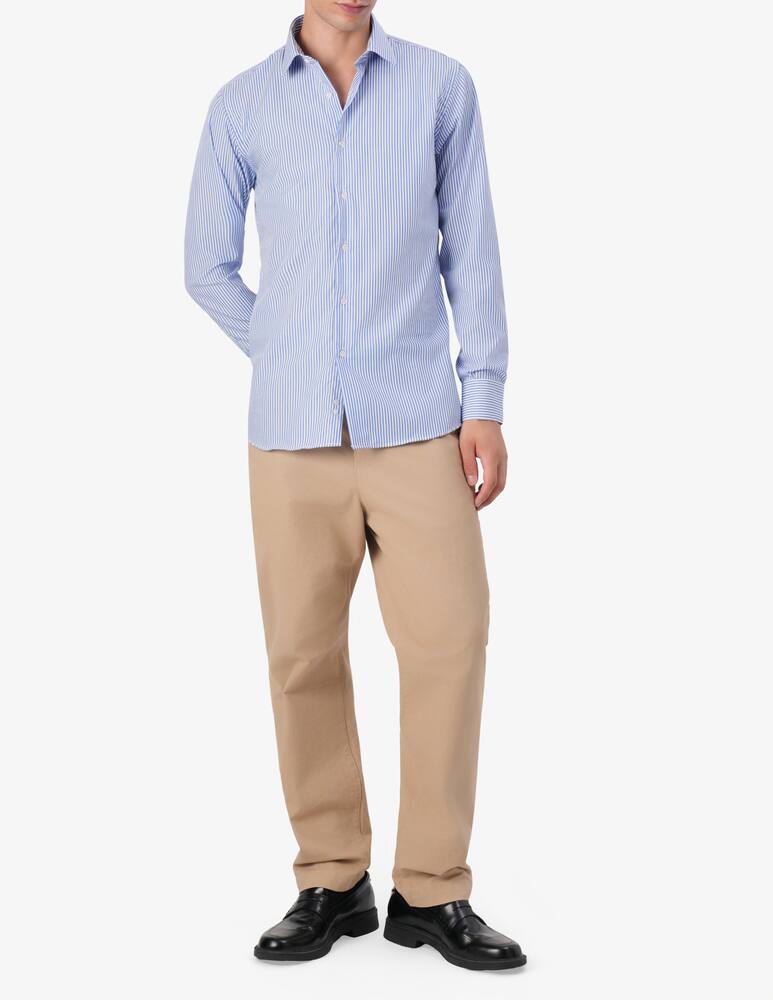 rinascente Sartoria Italiana Striped poplin modern no iron shirt