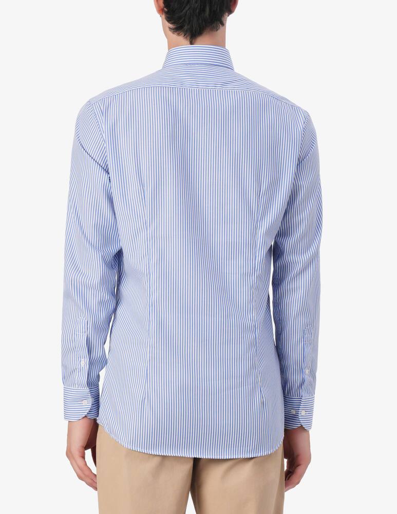 rinascente Sartoria Italiana Striped poplin modern no iron shirt