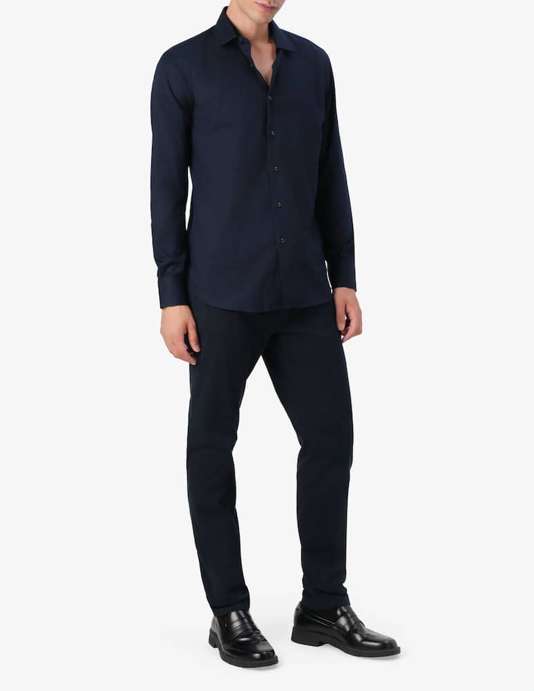 rinascente Sartoria Italiana Modern popeline stretch shirt