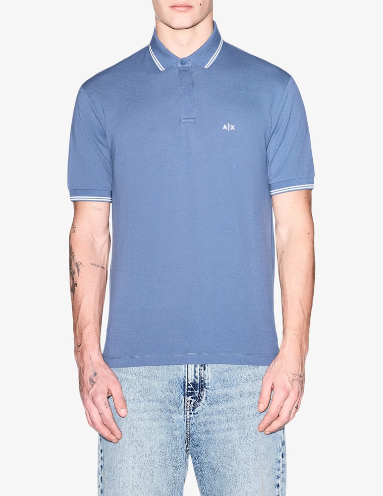 Armani Exchange Polo piquet con logo regular fit - immagine 1 Armani Exchange Polo piquet con logo regular fit - immagine 1