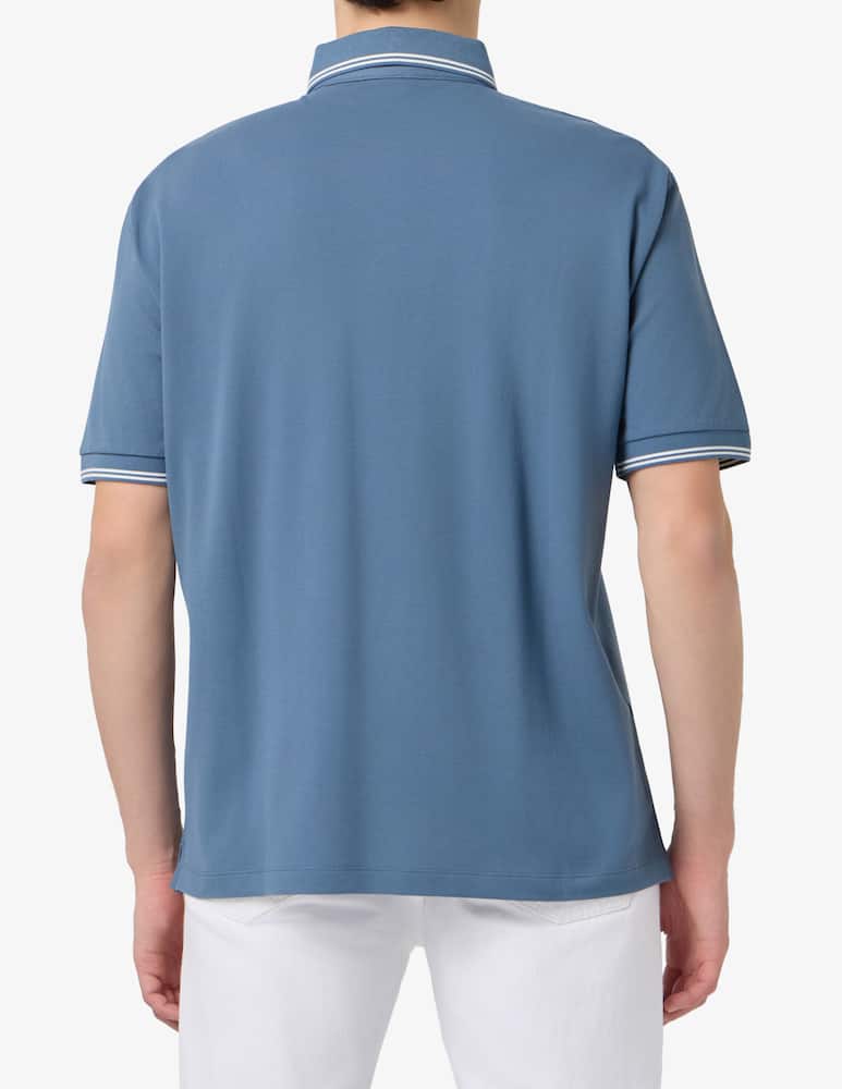 rinascente Armani Exchange Piqué polo shirt with logo trim