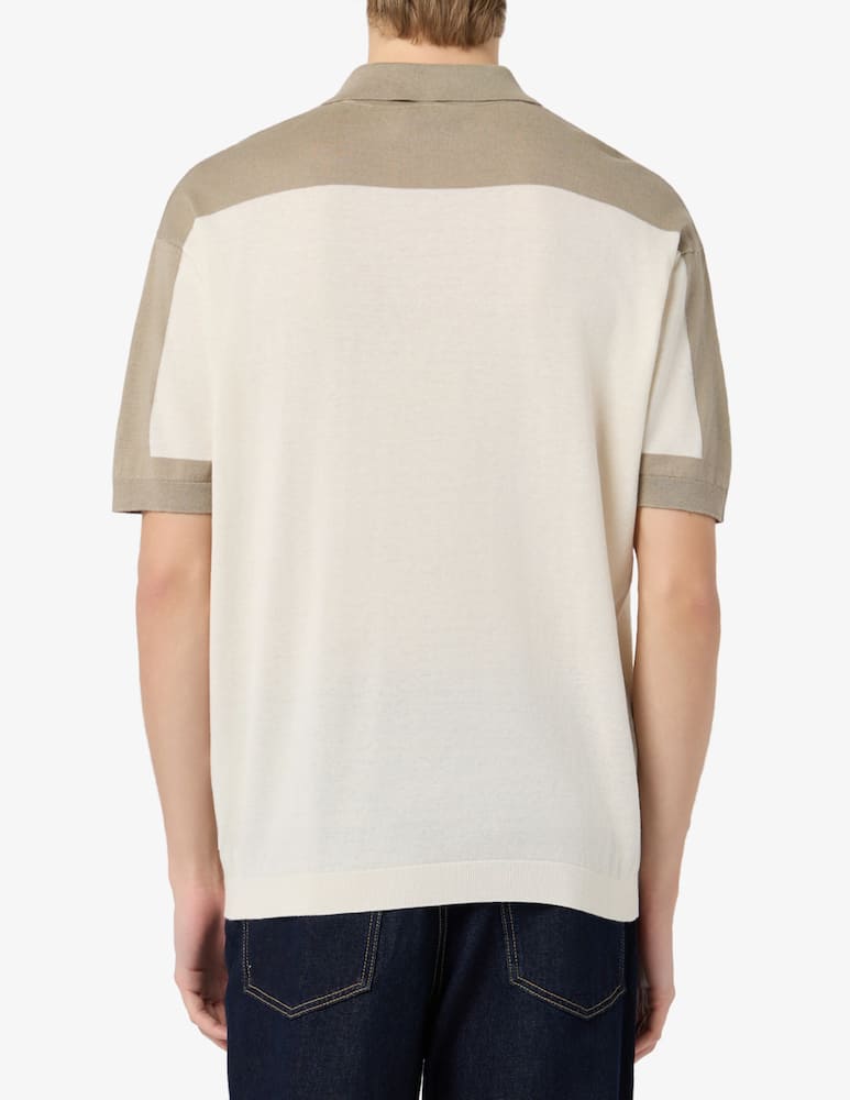 rinascente Armani Exchange Polo in maglia bicolor