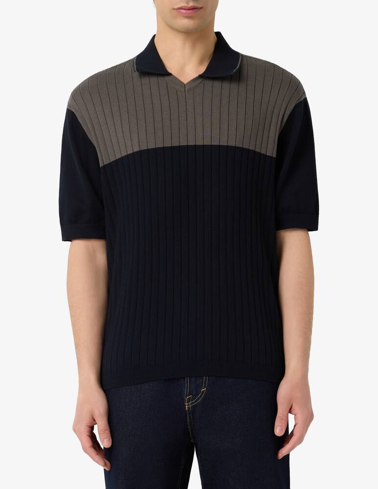 rinascente Armani Exchange Polo in maglia bicolor