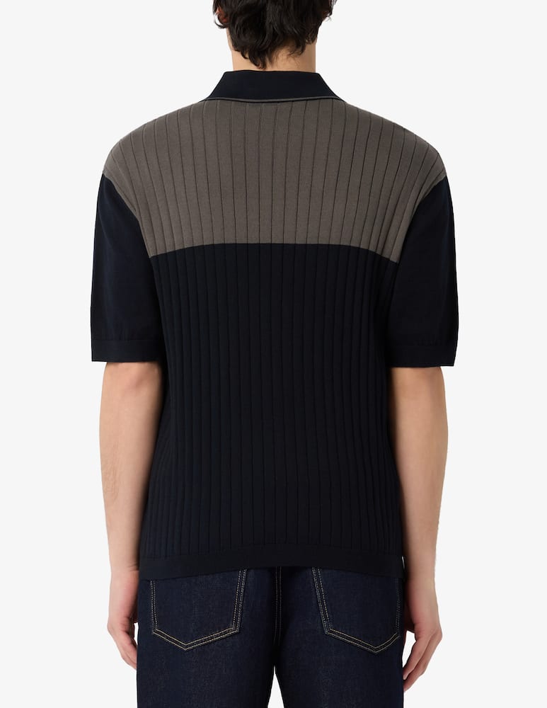 Armani Exchange Ribbed knit polo t-shirt - picture 3 Armani Exchange Ribbed knit polo t-shirt - picture 3