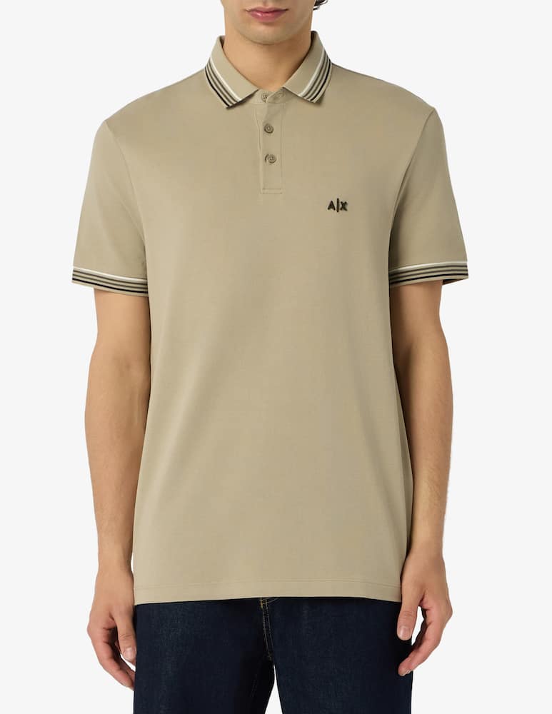 rinascente Armani Exchange Piquet polo with contrast collar