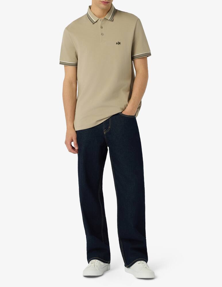 rinascente Armani Exchange Piquet polo with contrast collar