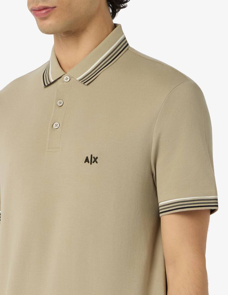 rinascente Armani Exchange Piquet polo with contrast collar