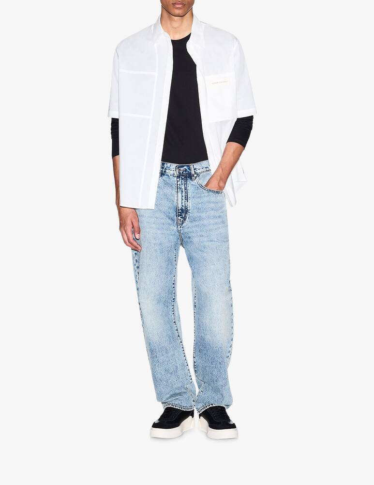 Armani Exchange Camicia in cotone poplin con logo - immagine 2