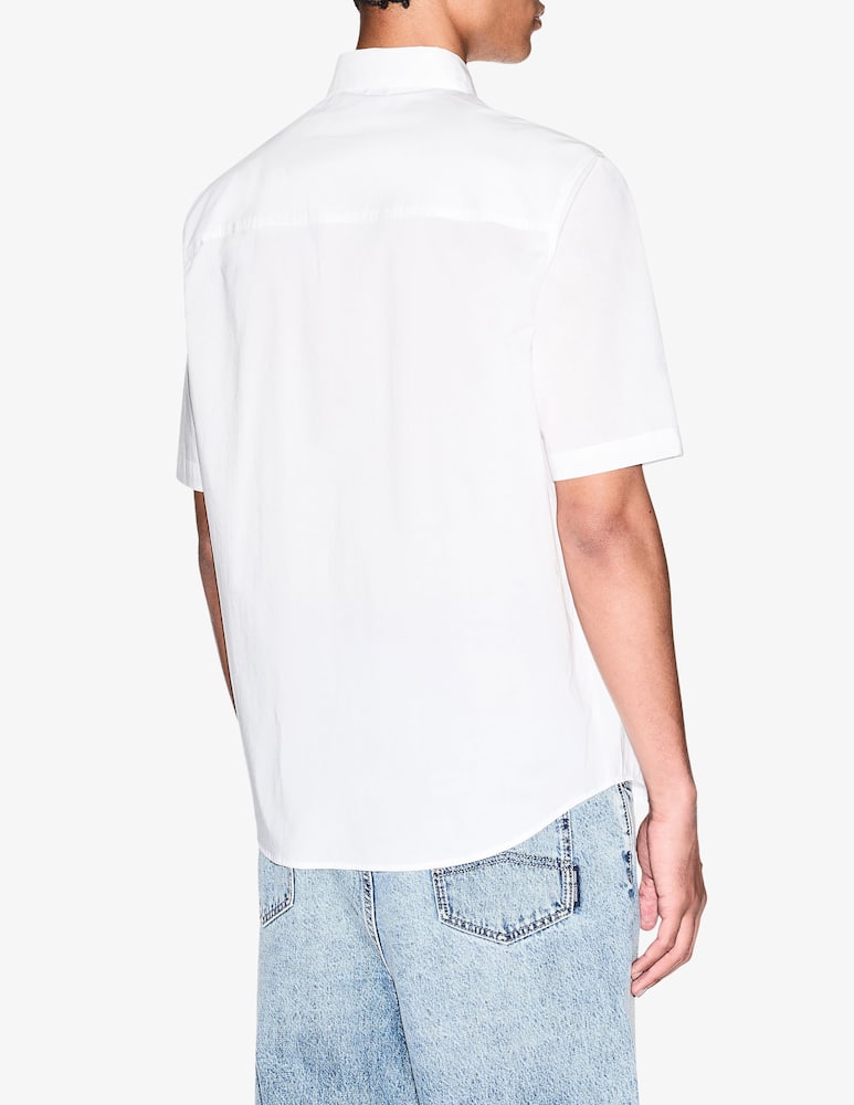Armani Exchange Camicia in cotone poplin con logo - immagine 3