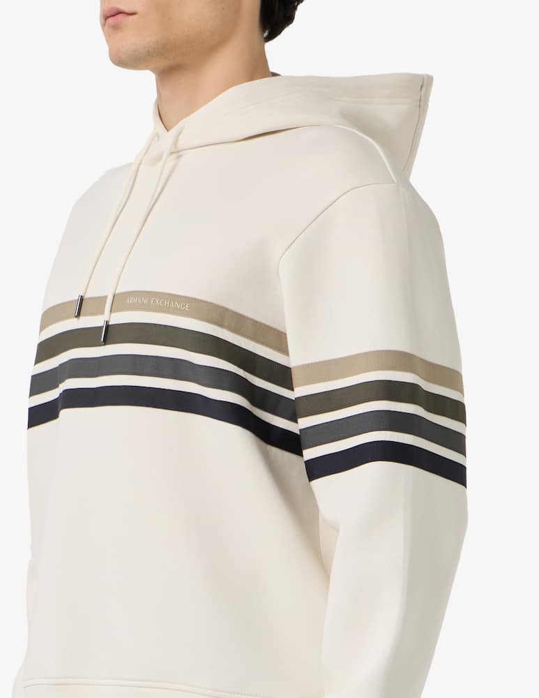 rinascente Armani Exchange Felpa con cappuccio e righe