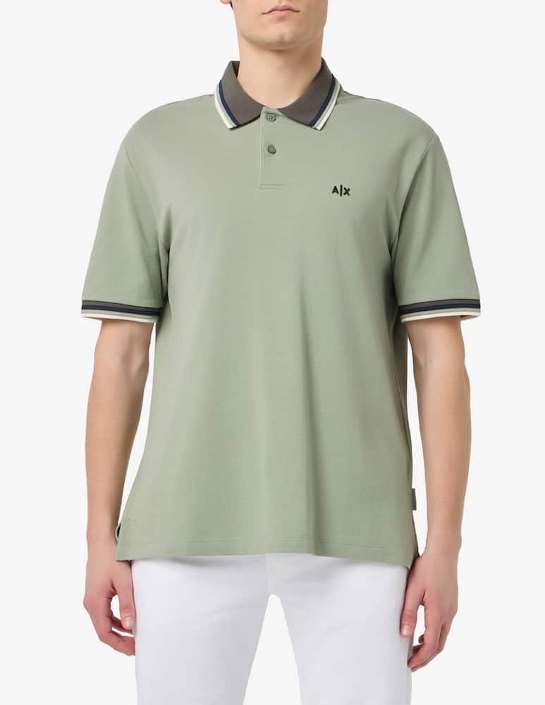 rinascente Armani Exchange Polo piquet con logo AX regular fit