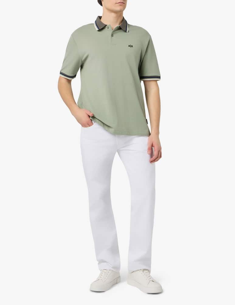 rinascente Armani Exchange Polo piquet con logo AX regular fit