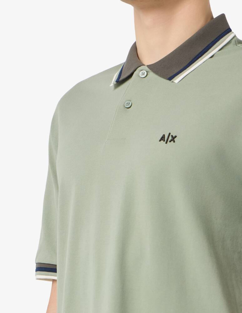 rinascente Armani Exchange Polo piquet con logo AX regular fit
