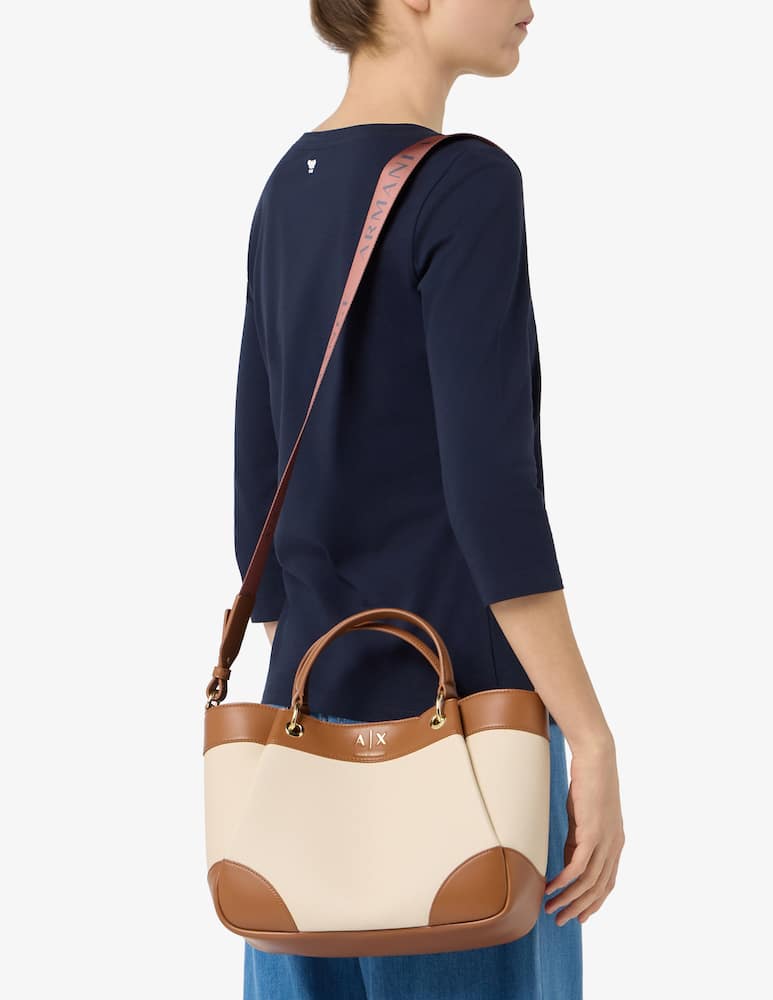 rinascente Armani Exchange Shopper media in canvas
