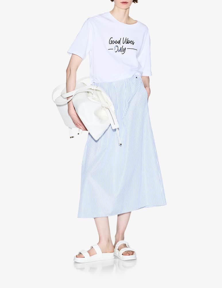 rinascente Armani Exchange Striped midi skirt