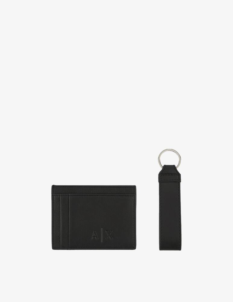 rinascente Armani Exchange Leather card holder gift set