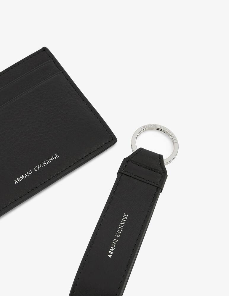 rinascente Armani Exchange Leather card holder gift set