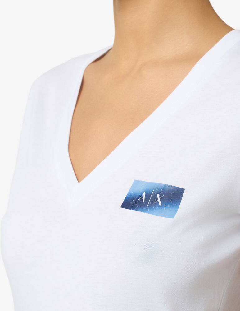 rinascente Armani Exchange T-shirt con scollo a v e logo