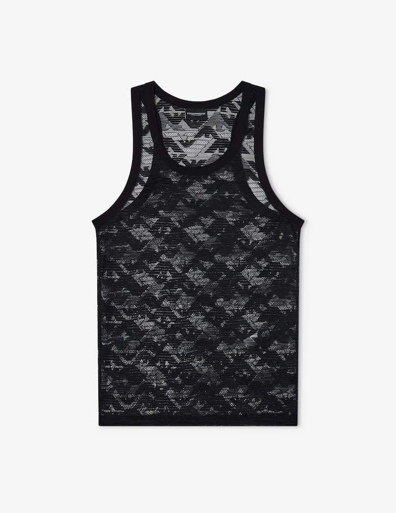Emporio Armani Canotta jacquard in pizzo - immagine 1 Emporio Armani Canotta jacquard in pizzo - immagine 1