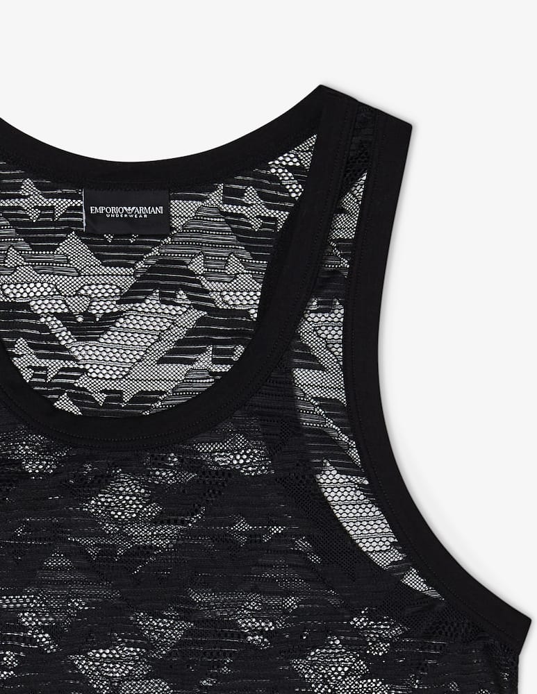 Emporio Armani Canotta jacquard in pizzo - immagine 4 Emporio Armani Canotta jacquard in pizzo - immagine 4