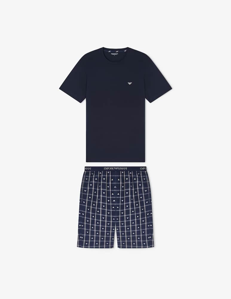 Emporio Armani Set pigiama corto tessuto - immagine 1