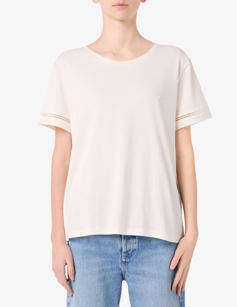 rinascente Emporio Armani Lace detail t-shirt