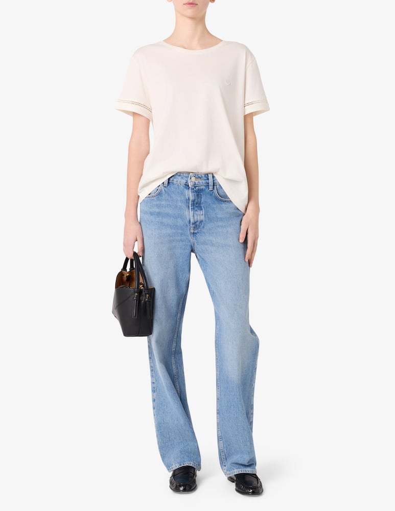 rinascente Emporio Armani Lace detail t-shirt