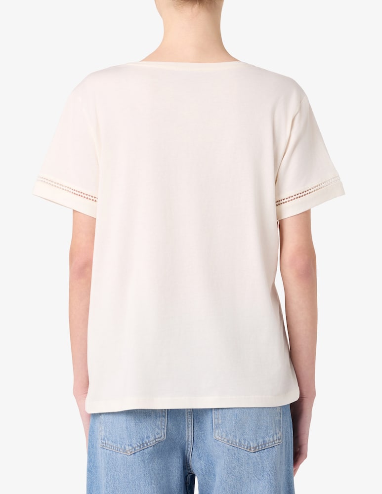 rinascente Emporio Armani Lace detail t-shirt