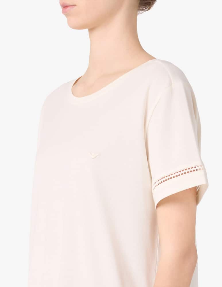 rinascente Emporio Armani Lace detail t-shirt