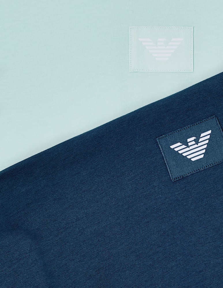 rinascente Emporio Armani Logo crew neck t-shirt duo