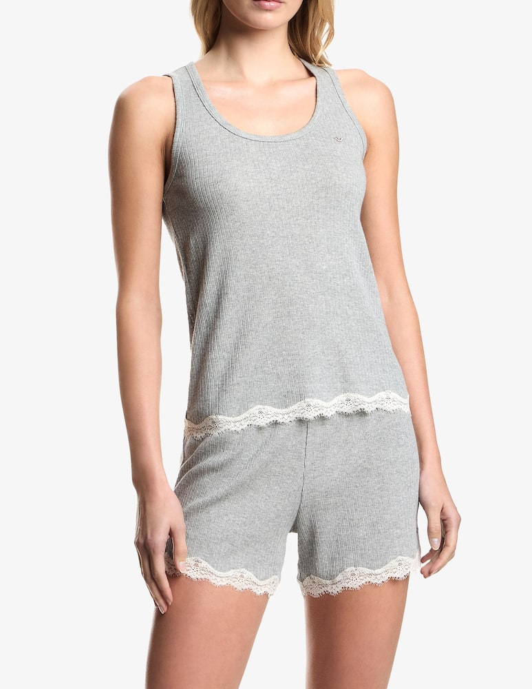 rinascente Emporio Armani Top homewear con pizzo