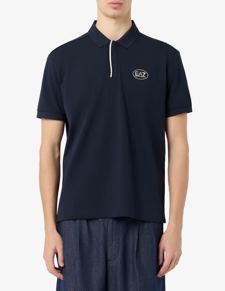 EA7 Polo tennis in piquet con zip - immagine 1 EA7 Polo tennis in piquet con zip - immagine 1