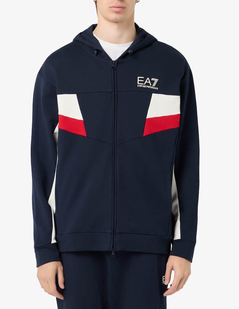 rinascente EA7 Hoodie full zip terry block