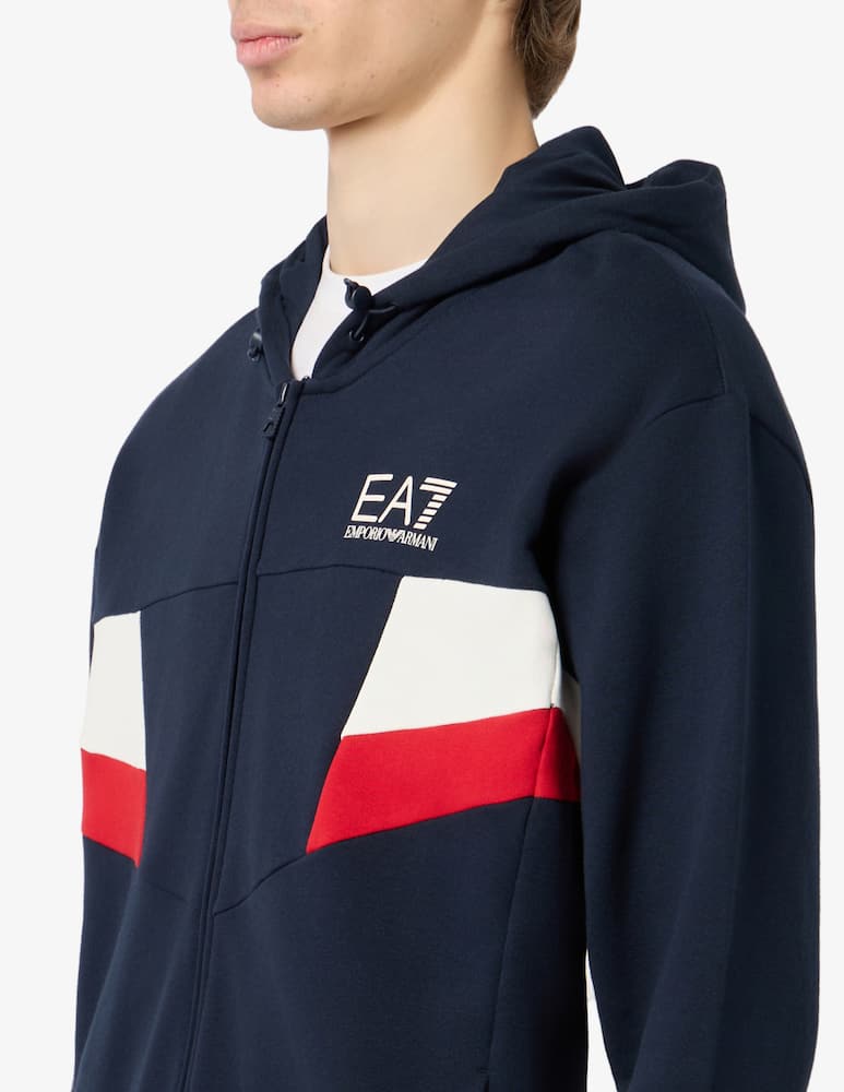rinascente EA7 Hoodie full zip terry block