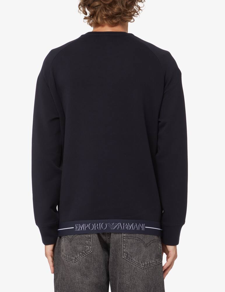 rinascente Emporio Armani Crewneck logo sweater - navy