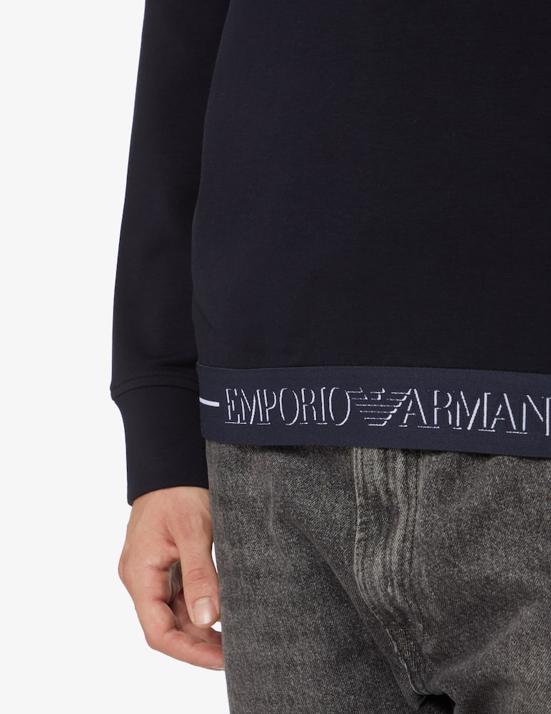 rinascente Emporio Armani Crewneck logo sweater - navy