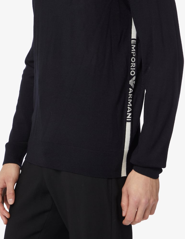 rinascente Emporio Armani Maglia girocollo in lana merino - blu