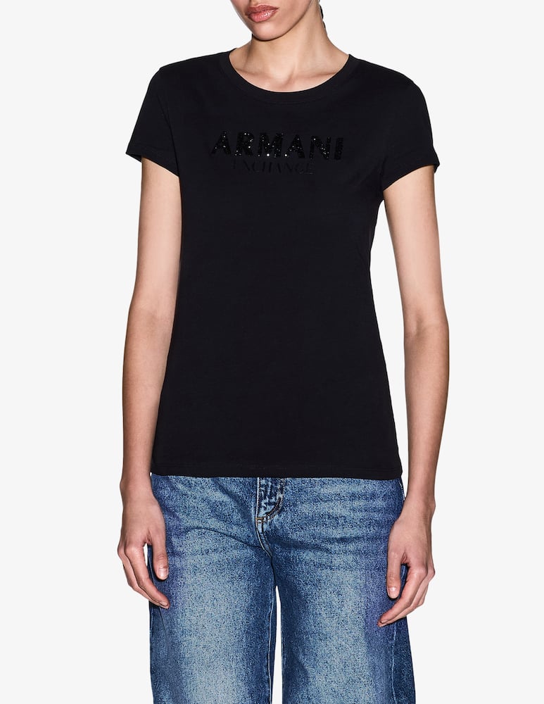 rinascente Armani Exchange Logo stones t-shirt