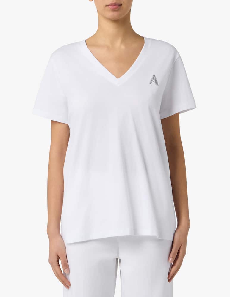 rinascente Armani Exchange V neck t-shirt with logo