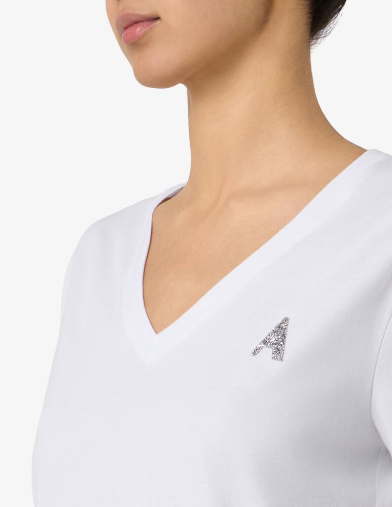 Armani Exchange V neck t-shirt with logo - picture 4 Armani Exchange V neck t-shirt with logo - picture 4