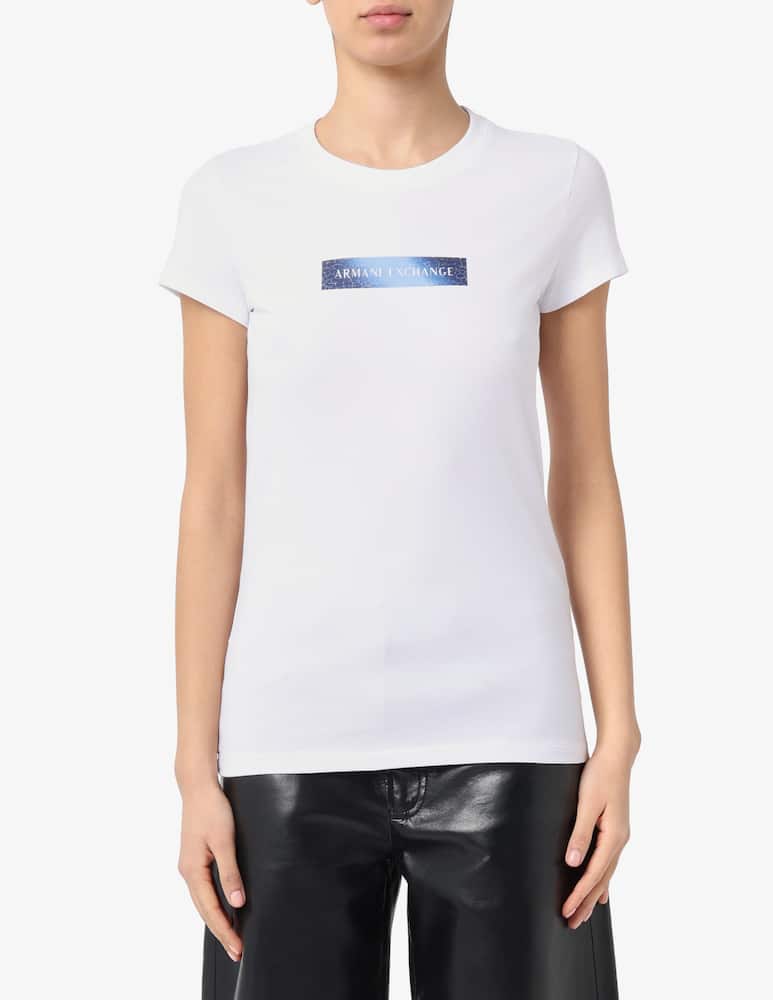 rinascente Armani Exchange Logo box print t-shirt