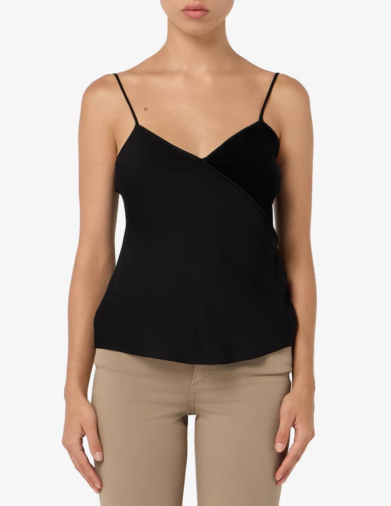 rinascente Armani Exchange Top satin spalline sottili